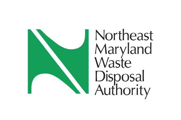 Logo featuring a stylized green letter "N" alongside the text "Northeast Maryland Waste Disposal Authority." The design emphasizes waste management and environmental services