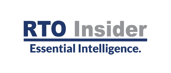 The image features a logo for "RTO Insider," with the words "RTO" in bold blue letters and "Insider" in gray. Below, the tagline "Essential Intelligence." is displayed in a smaller font. The background is black