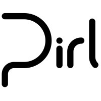 The image features a stylized logo that includes the word "Pirl" in a modern, minimalist font. The letters are designed with smooth curves and a clean, black color against a white background