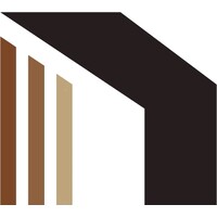 A stylized logo featuring a dark brown roof shape above four vertical bars in varying shades of brown and beige. The design suggests a structure or building, emphasizing architectural elements