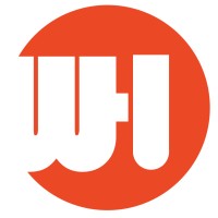 A circular logo featuring the letters "WFI" in white, set against a solid orange background. The letters have a modern, bold design